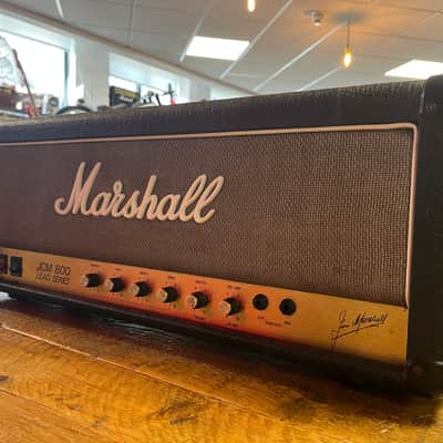 Marshall JCM 800 Lead Series Model 2203 100-Watt Master Volume Head 1986 original Black Tolex image 4