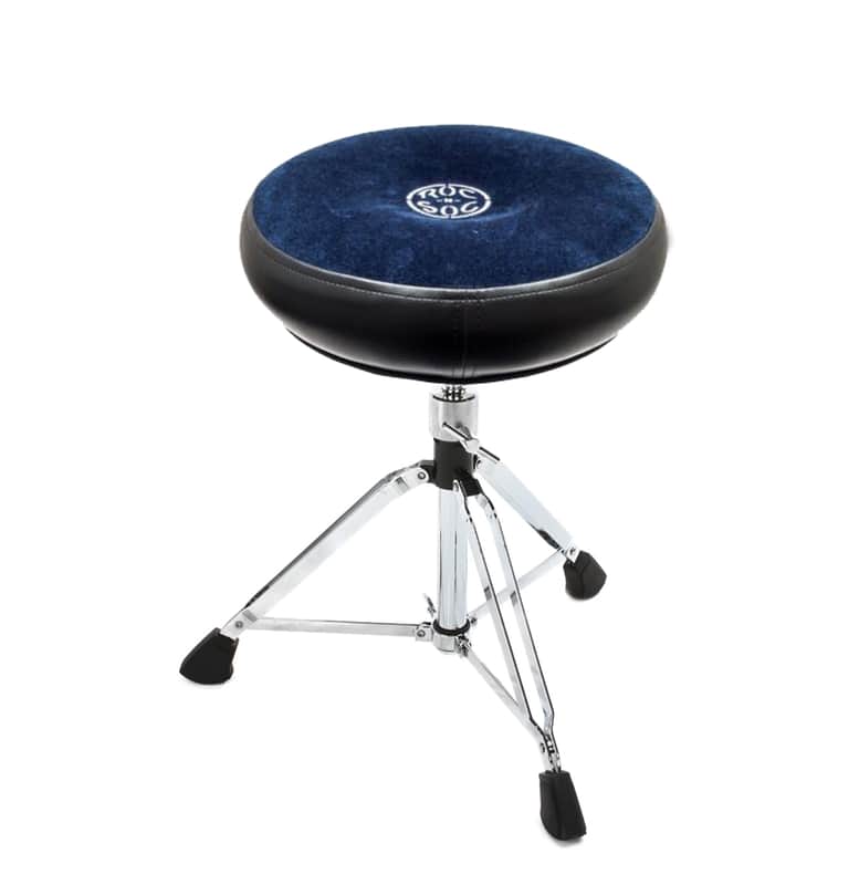 Roc N Soc Drum Stool Throne With Custom Base ROUND TOP Blue image 1
