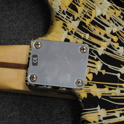 Fender FSR "Splattercaster" Standard Splatter Stratocaster with Rosewood Fretboard 2003 - 2004 - Olympic White, Aztec Gold, and Inca Silver Drop over Black image 12