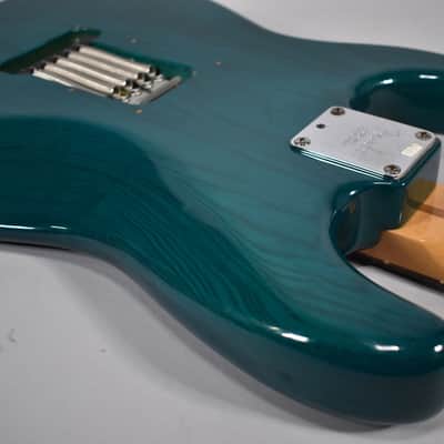 1998 Fender American Deluxe Stratocaster Transparent Teal w/HSC image 14