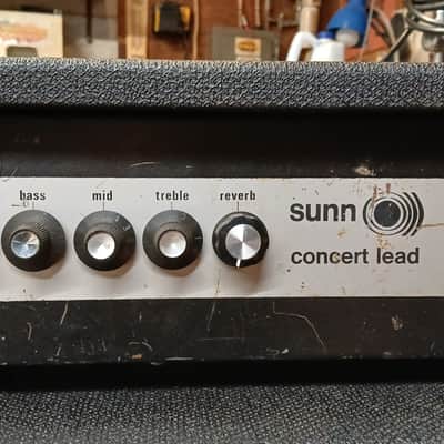 Sunn Concert Lead Guitar Amp Head 1970s - Black image 3