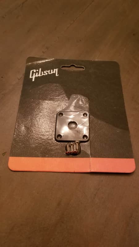 Gibson Les Paul Black Plastic Jackplate image 1