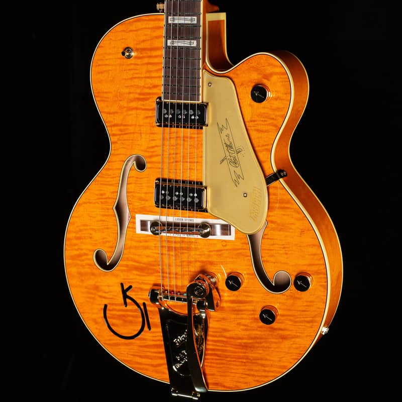 Gretsch Professional G6120T-55 Vintage Select Edition '55 Chet Atkins Hollow Body with Bigsby Vintage Orange Stain (285) image 1