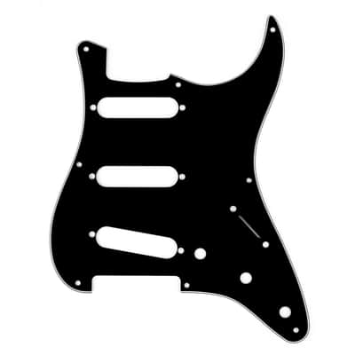Fender Pickguard, Stratocaster SSS, 8-Hole Mount, Black, 3-Ply image 2