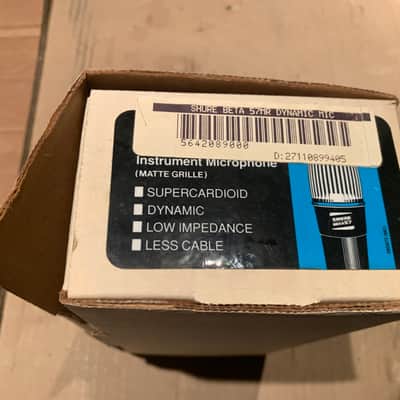 Shure BETA 57 Supercardioid Dynamic Microphone 1990s - Black image 5