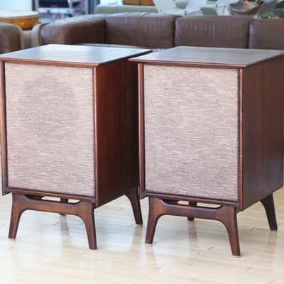 1960s Ace-Hi Furniture Vintage Danish Modern Mid Century Speaker Cabinets - 12" Speaker Cabs! image 3