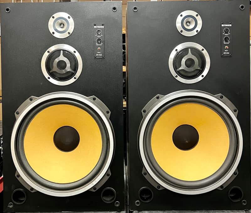 Fisher ST-925 - Wood 130 Watts 8Ω 15" Speaker - Floor - 3 Way System - Pair image 1
