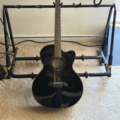 Alvarez ABT60CE8 - 8 String Baritone Acoustic Guitar - Black Gloss image 2