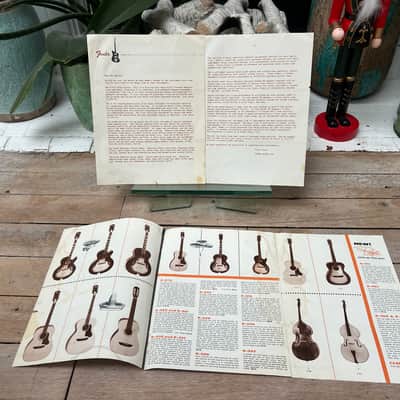 Circa 1963 Fender Dealer Letter and Regal Catalog Rare Collector Vintage Pre CBS image 2