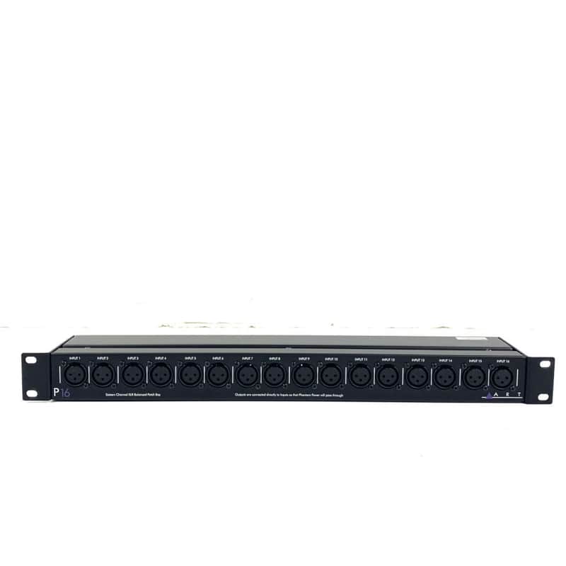 ART P16 Rackmount 16-Channel Balanced XLR Patchbay 2015 - Present - Black TGHM image 1