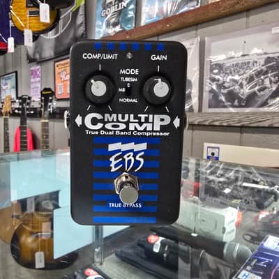 EBS MultiComp Studio Edition True Dual Band Compressor Pedal 2010s - Black/Blue image 2