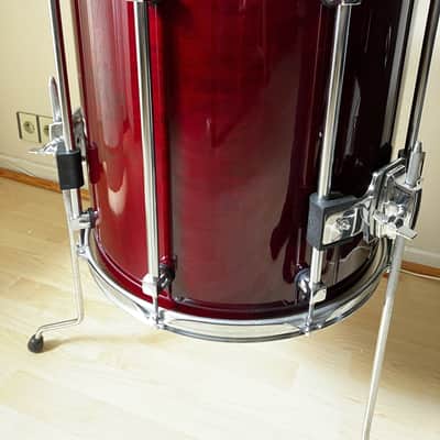 Premier Signia 16x16" Floortom -red Cherry Wood - 1990s image 3