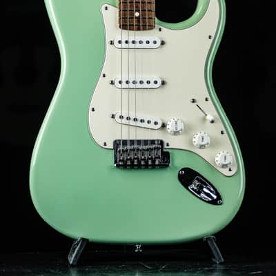 2009 Fender FSR American Standard Stratocaster with Matching Headstock surf green image 1