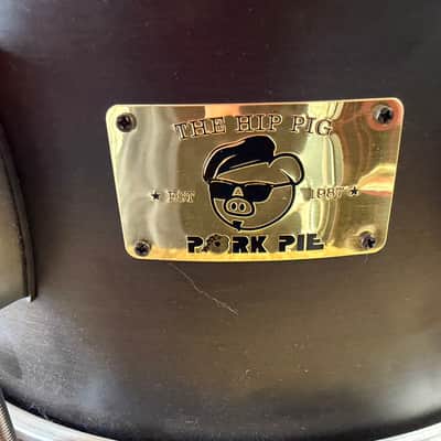 Used Pork Pie The Hip Pig 13"x7" Wood Snare Drum with Protection Racket Gig Bag Case image 3