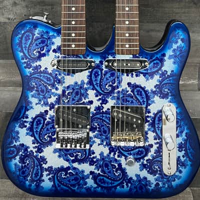 Forrest Double Neck Electric 12/6 with B bender 6/12 2000 Paisley Blue with case! image 1