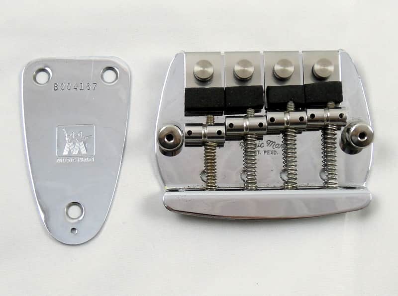 MUSIC MAN 1977 Vintage Pre-Ernie Ball Stingray Bridge & Serialized Neck Plate (Musicman) image 1