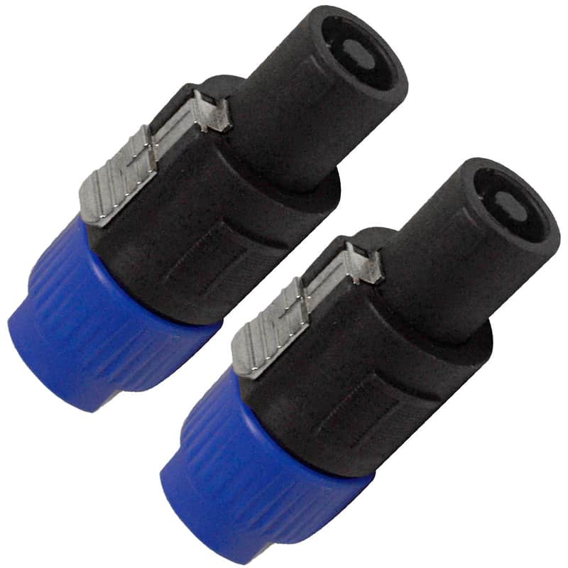 Seismic Audio - 2 Pack of Speakon to 1/4 Inch Female Mono Adapters - Pro Audio image 1