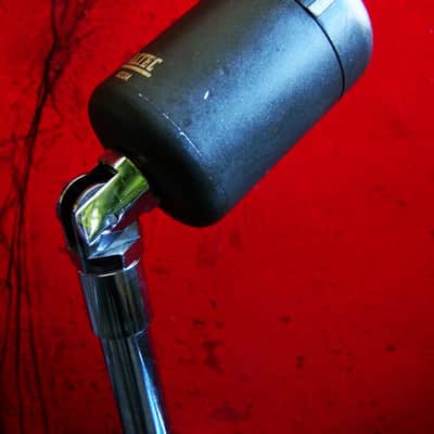 Vintage 1950's Altec 633A dynamic microphone "Salt Shaker" w period stand & cable High Z PROP image 12