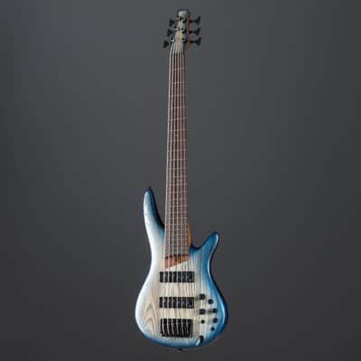 Ibanez Standard SR606E-CTF Cosmic Blue Starburst Flat - 6-String Electric Bass image 10