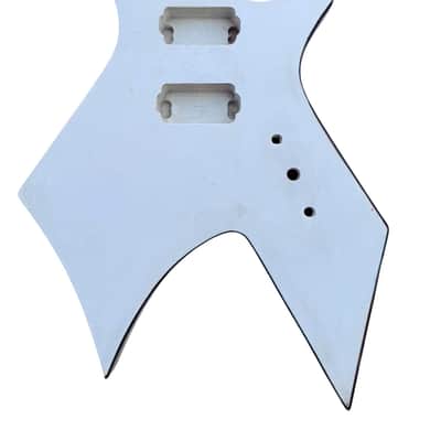White Warlock Style Basswood Guitar Body DIY Project image 1