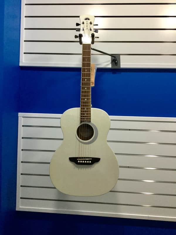 Luna Aurora Borealis 3/4 Size Acoustic Guitar White Sparkle image 1