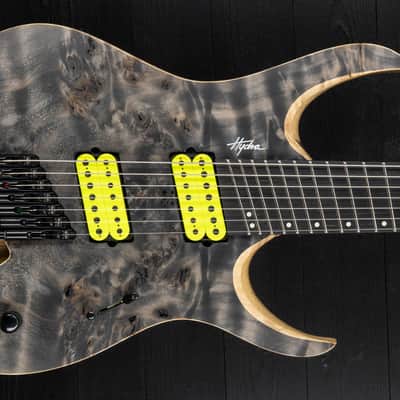 Mayones Hydra 7 Elite VF Custom Eye Poplar - Trans Black Raw image 6
