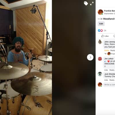 Frankie Banali's Quiet Riot, Ludwig / Sabian Complete "In The Blood" Drum Set. Signed! image 11