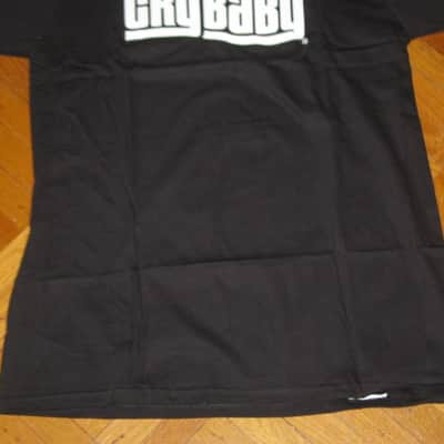 new in package (old stock) A+ genuine Dunlop DSD20-MTS-M Men's Cry Baby T-Shirt, Medium, 100% Cotton, Black, Short Sleeve, CRY BABY Graphic is in White (from 2010s) UPC # 710137018723 image 13