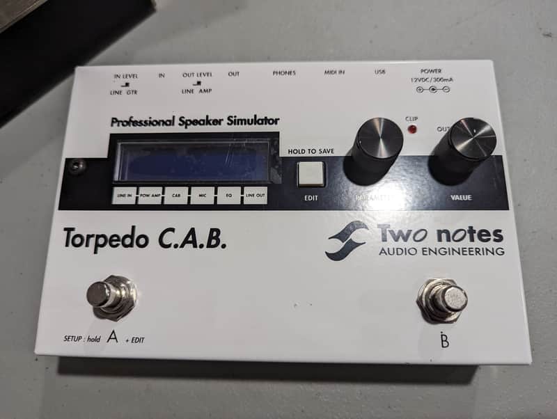 Two Notes Torpedo C.A.B. Speaker Simulator Pedal 2010s - White/Black image 1