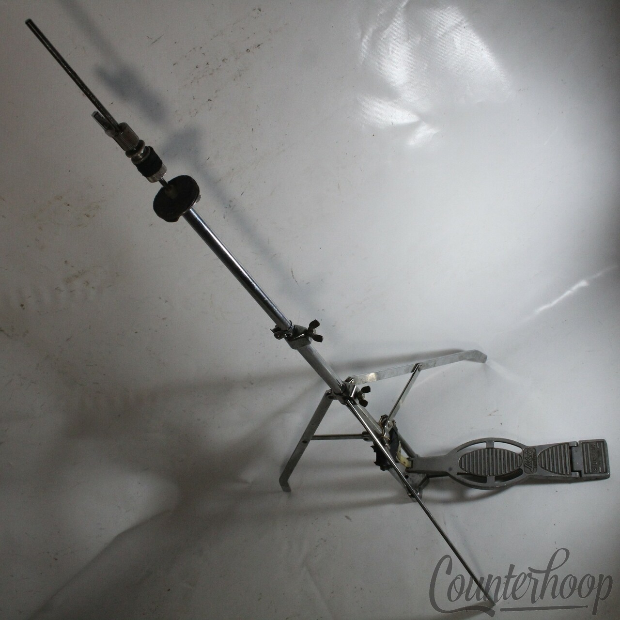 Ludwig Atlas Hi-Hat Cymbal Stand Tripod Base+Pedal 1124 Spur-Lok Vintage 70s-80s — main photograph