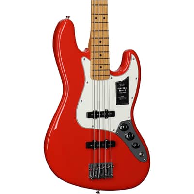 Fender Player II Jazz Electric Bass, with Maple Fingerboard, Coral Red image 8