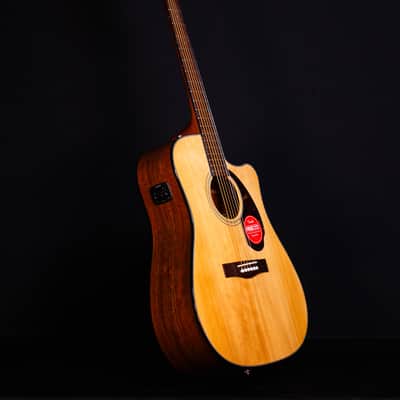 Fender CD-140SCE Dreadnought, Walnut FB, Natural with Case image 8