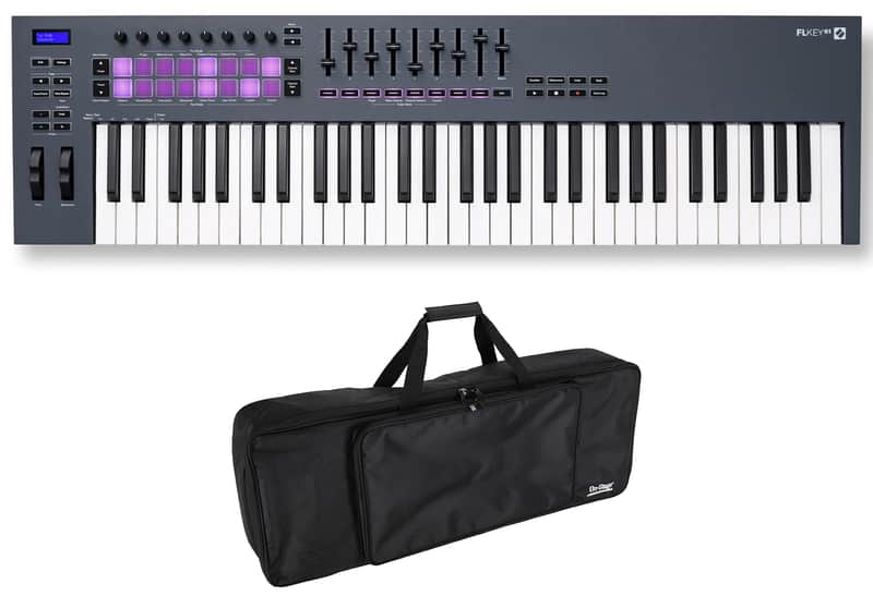 Novation FLkey 49 Key MIDI Keyboard Controller for FL Studio+On-Stage Bag image 1