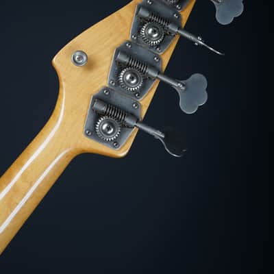 1983 Squier by Fender Jazz Bass - JV Series - Fiesta Red - HSC - Ex Eric Heydock Hollies image 4
