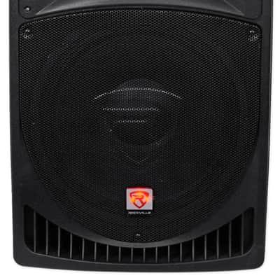 2) Rockville RPG15 15" Powered 1000w DJ PA Speakers+LED Stands+Facade+(2) Mics image 15
