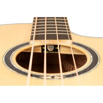 Ortega KTSM2-4 Signature Series Ken Taylor Solid Spruce Top Nato Neck Cutaway 4-String Acoustic-Electric Bass Guitar w/Gig Bag image 12