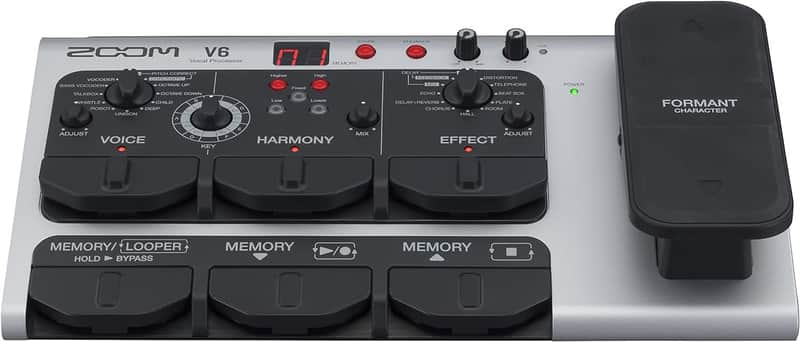 Zoom V6-SP Vocal Processor, Vocal Effects Pedal, Formant Pedal, Harmony, Looper, 10 Studio Grade Effects, For Studio and Live Performance image 1