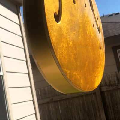 24k Gold Semi hollow electric guitar image 12