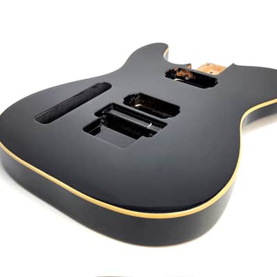 Brio Left Hand T-Style Black Floyd Rose Ready Cream Binding Belly Cut image 5