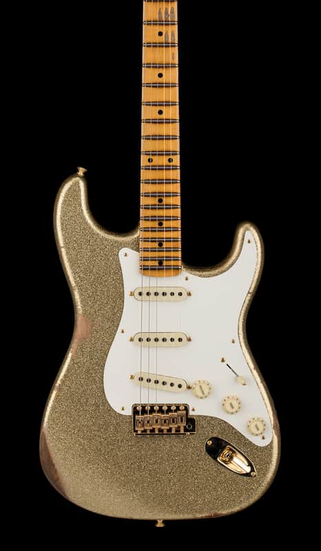 Fender Custom Shop Limited Edition 1957 Stratocaster Relic/Closet Classic Hardware - Gold Sparkle #81652 image 1