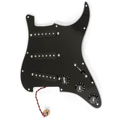 AxLabs Habanero Loaded Strat-Style Pickguard - S/S/S 2023 - Black with Black Covers image 1
