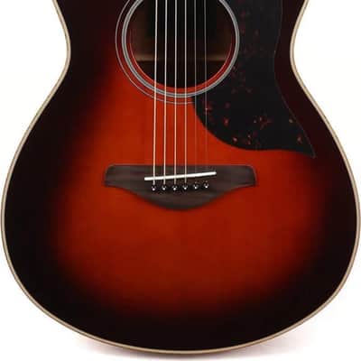 Yamaha AC1M Grand Concert Acoustic-Electric Guitar, Solid Spruce Top, Tobacco Brown Sunburst image 2