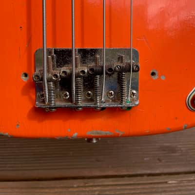 1964 Fender Precision Bass in Fiesta Red. image 9