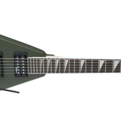 Jackson JS32 KV Matte Army Drab, Amaranth Fretboard, V Style Electric Guitar image 3