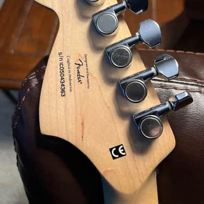 Fender Squier Deluxe Series Satin Trans Fat Strat Solid Mahogany Body – 2005 image 5