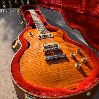 ♚SUBLIME♚2023 GIBSON Les Paul Standard*SLASH ♚ AAA+ MEGA DEEP FLAME  !♚ Appetite Amber ♚ AMAZING image 3