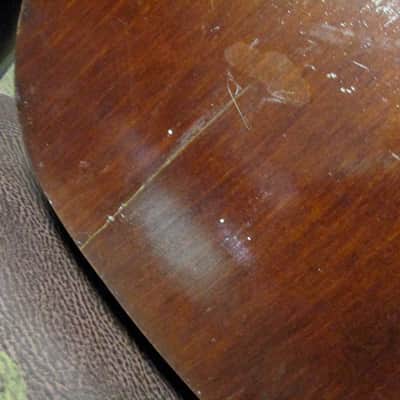 Unknown Parlor Acoustic Guitar 30s/40s art deco soso player w/intonation issues image 10