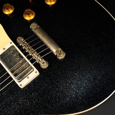 Gibson 1957 Les Paul Standard Murphy Lab Light Aged - Black Sparkle Top / Natural Back image 14