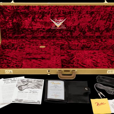 Fender LTD 70th Anniversary 1954 Stratocaster Time Capsule Package 1-Piece Quartersawn Maple Neck Fretboard Wide-Fade 2-Color Sunburst image 6