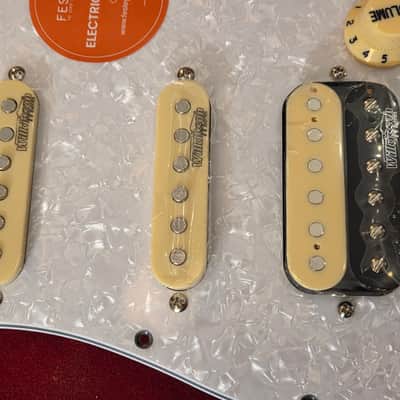 Wilkinson Loaded Pickguard White Pearloid/Cream w/ Backplate & Push-Pull Tone Pot image 4